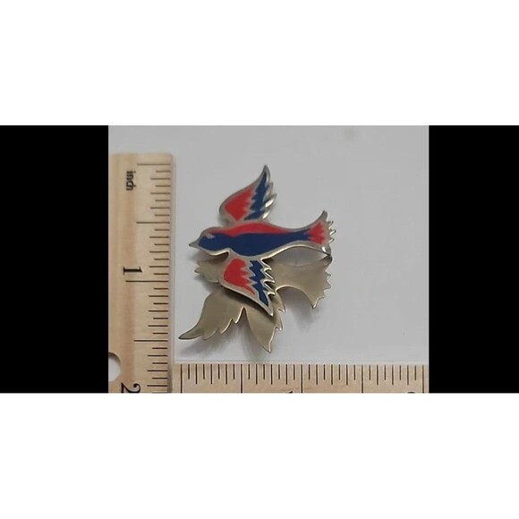 James Hall Jewelry - Enamel Bird Brooch #0165